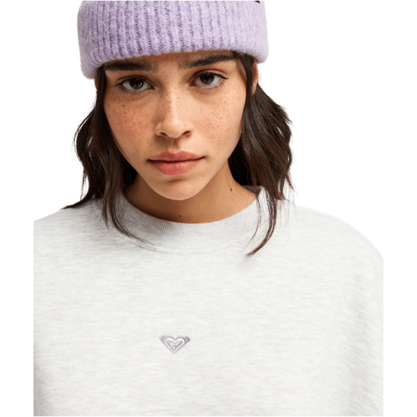 2026 Roxy Womens Solar Rush Relaxed Sweatshirt ERJFT05138 - Light Grey Heather